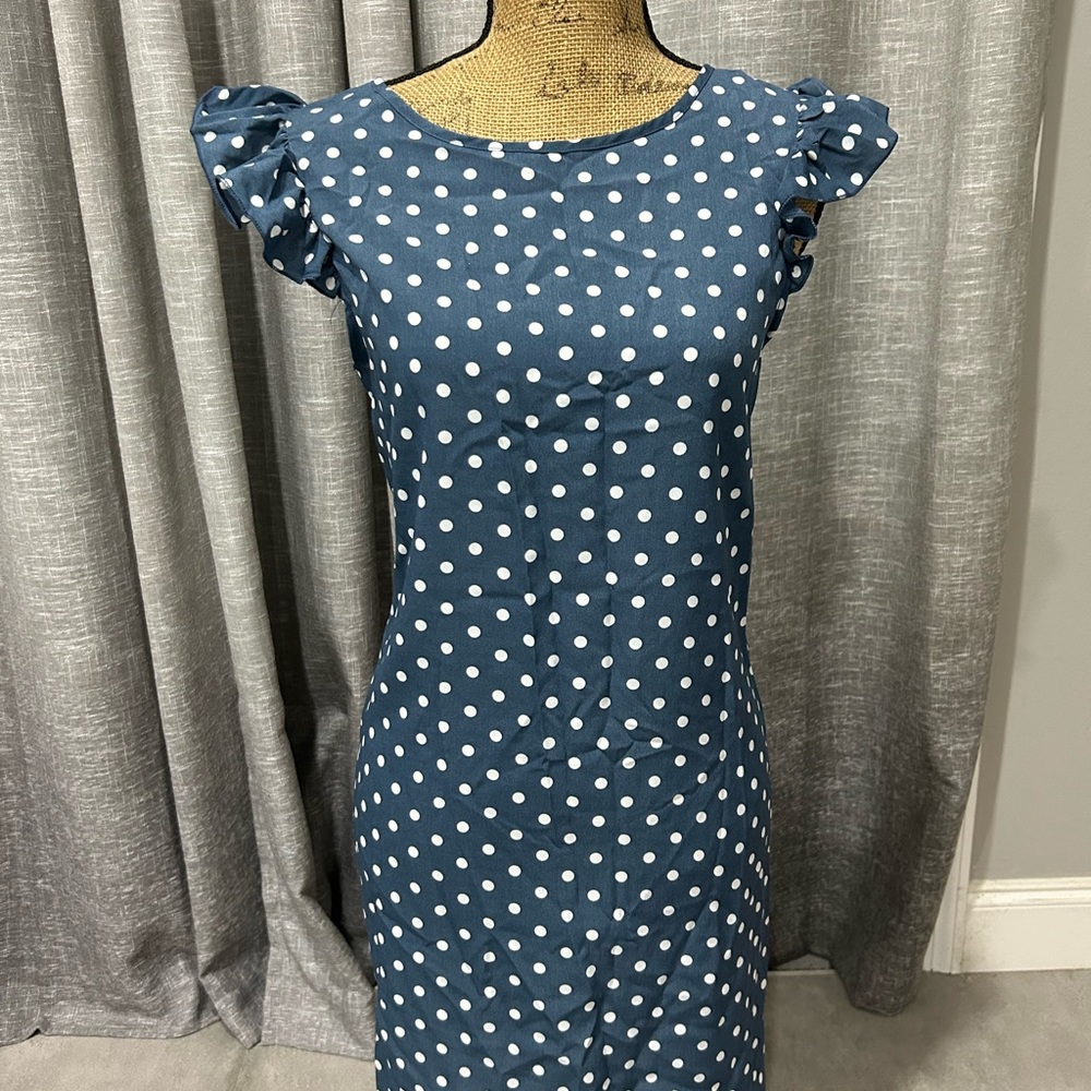 Blue Polka Dot Dress